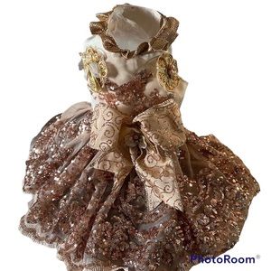 Sparkle Golden Hour Glamour Designer Dog Dress from England
